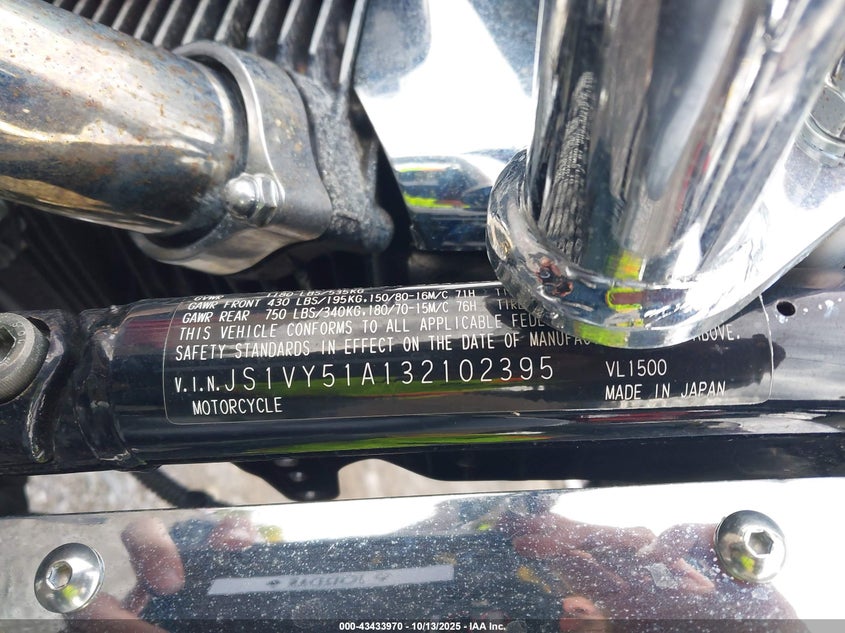 2003 SUZUKI VL1500 JS1VY51A132102395