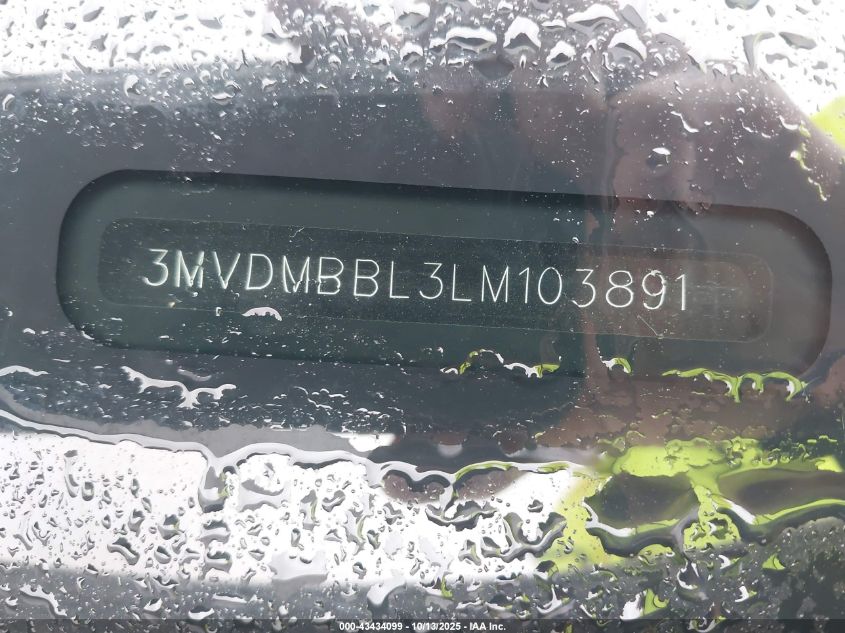 2020 Mazda Cx-30 VIN: 3MVDMBBL3LM103891 Lot: 43434099