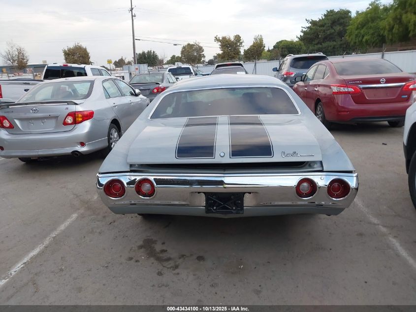 1972 Chevrolet Malibu VIN: 00001D37F21581744 Lot: 43434100