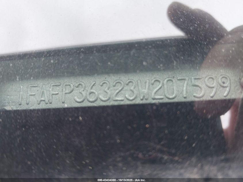 2003 Ford Focus Se/Ztw VIN: 1FAFP36323W207599 Lot: 43434388