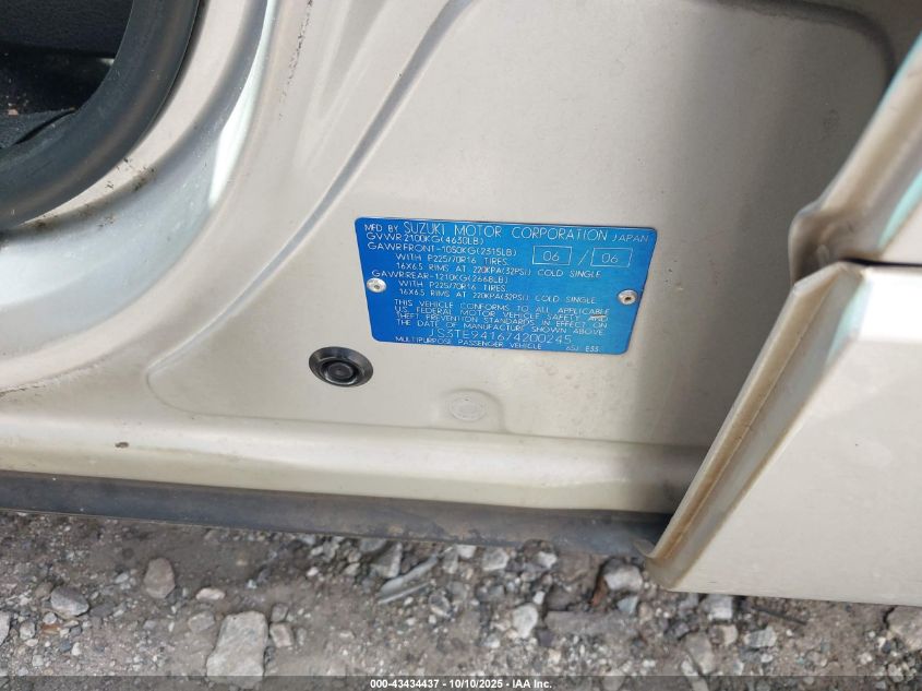 2007 Suzuki Grand Vitara VIN: JS3TE941674200245 Lot: 43434437