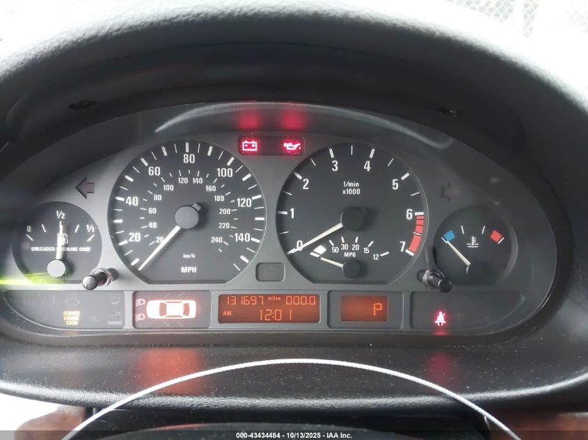 2000 BMW 323I VIN: WBAAM3347YCA93604 Lot: 43434484