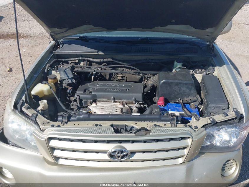 2001 Toyota Highlander VIN: JTEGD21A310010542 Lot: 43434504