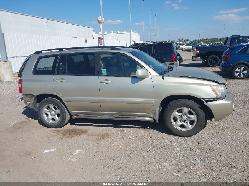 2001 Toyota Highlander VIN: JTEGD21A310010542 Lot: 43434504