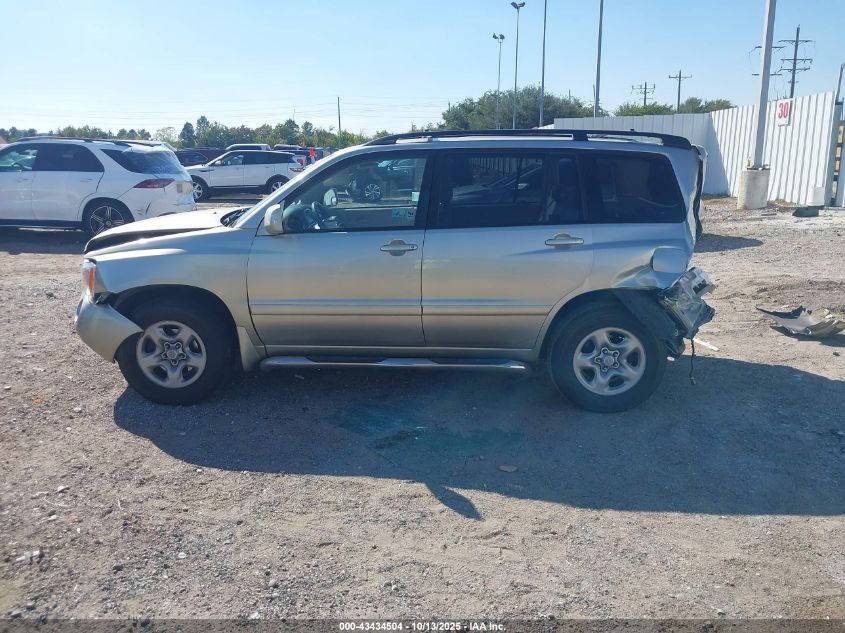 2001 Toyota Highlander VIN: JTEGD21A310010542 Lot: 43434504