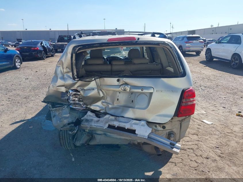 2001 Toyota Highlander VIN: JTEGD21A310010542 Lot: 43434504