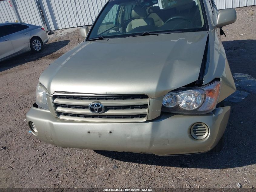 2001 Toyota Highlander VIN: JTEGD21A310010542 Lot: 43434504