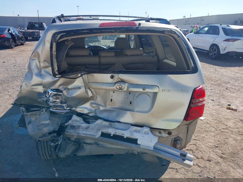 2001 Toyota Highlander VIN: JTEGD21A310010542 Lot: 43434504