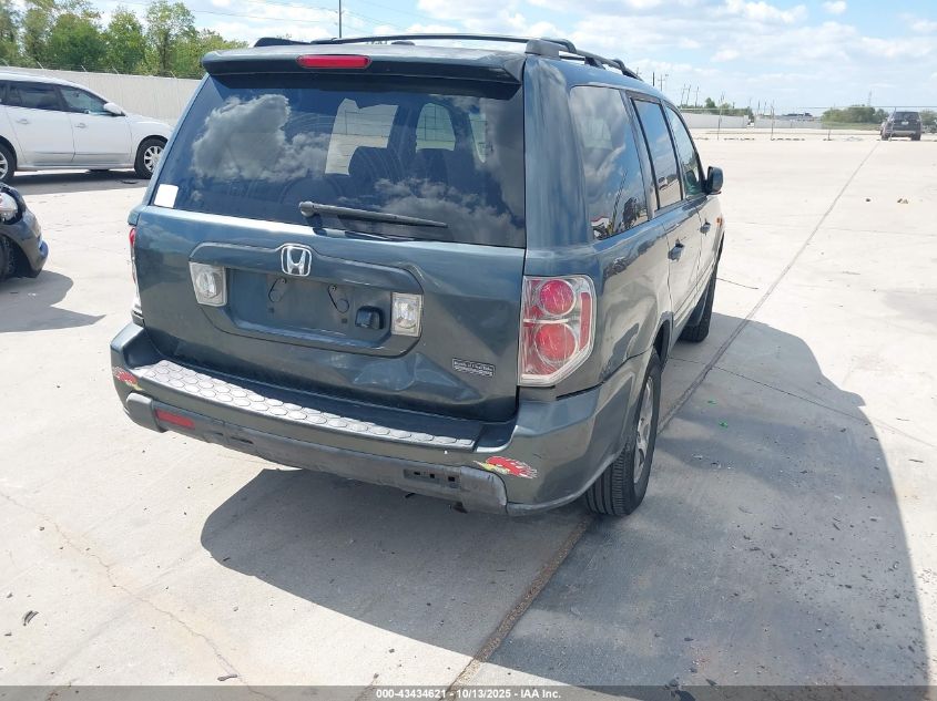 2006 Honda Pilot Ex-L VIN: 5FNYF28706B030916 Lot: 43434621
