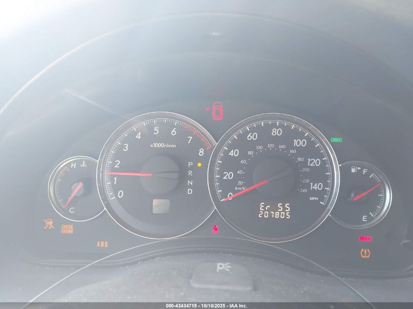 2009 Subaru Outback 2.5I Limited VIN: 4S4BP66C597332461 Lot: 43434715