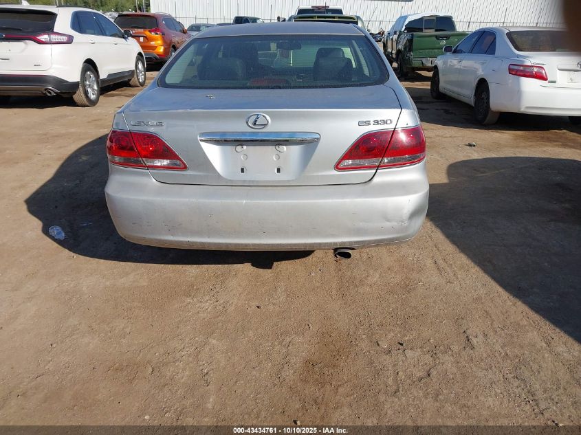 2005 Lexus Es 330 VIN: JTHBA30G855110839 Lot: 43434761