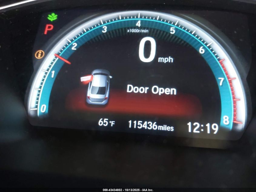 2017 Honda Civic Ex-L VIN: 19XFC1F78HE015926 Lot: 43434802