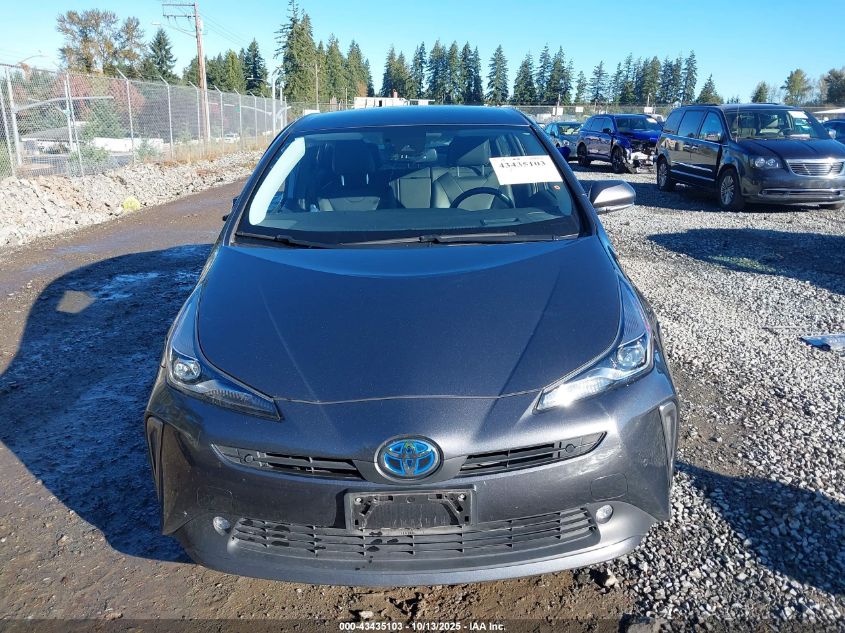 2019 Toyota Prius Xle VIN: JTDL9RFU5K3008923 Lot: 43435103