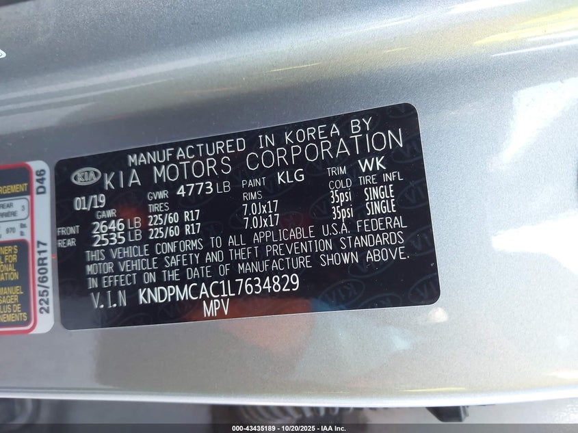 2020 KIA SPORTAGE LX KNDPMCAC1L7634829