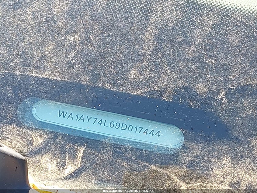 2009 Audi Q7 3.6 5 Passenger/3.6 Premium VIN: WA1AY74L69D017444 Lot: 43435202