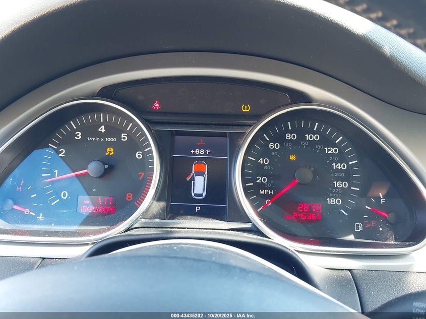 2009 Audi Q7 3.6 5 Passenger/3.6 Premium VIN: WA1AY74L69D017444 Lot: 43435202