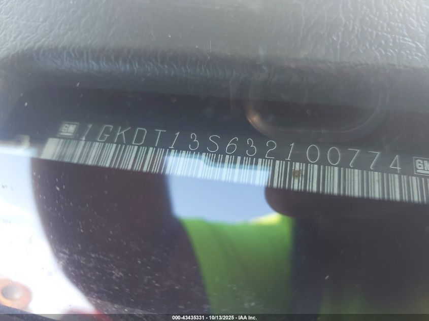 2003 GMC Envoy Slt VIN: 1GKDT13S632100774 Lot: 43435331