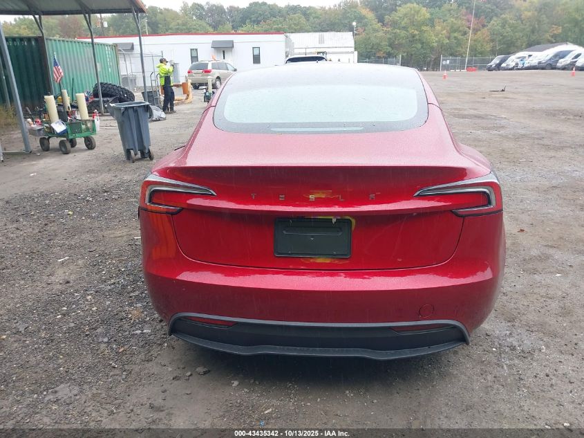 2025 Tesla Model 3 Long Range Rear-Wheel Drive VIN: 5YJ3E1EA9SF067898 Lot: 43435342