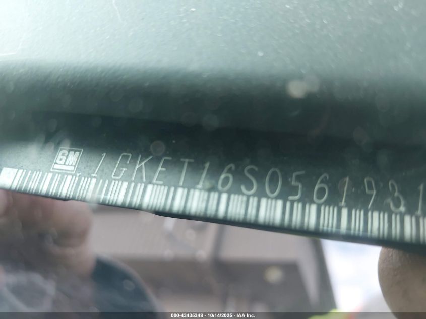 2005 GMC Envoy Xl Slt VIN: 1GKET16S056193139 Lot: 43435348