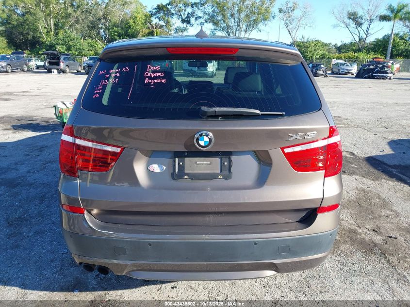2011 BMW X3 xDrive28I VIN: 5UXWX5C57BL705114 Lot: 43435502