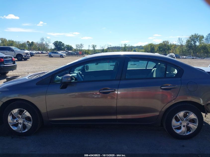 2013 Honda Civic Lx VIN: 19XFB2F51DE036439 Lot: 43435523