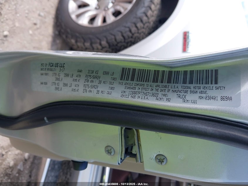 2017 RAM 1500 LONGHORN 1C6RR7PT7HS713622