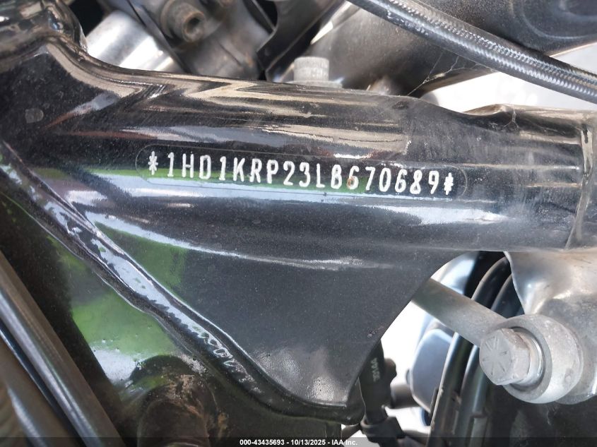 2020 Harley-Davidson Flhxs VIN: 1HD1KRP23LB670689 Lot: 43435693