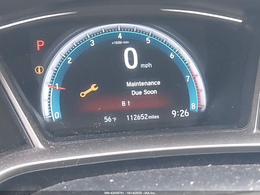 2016 Honda Civic Ex VIN: 2HGFC2F72GH520208 Lot: 43435701