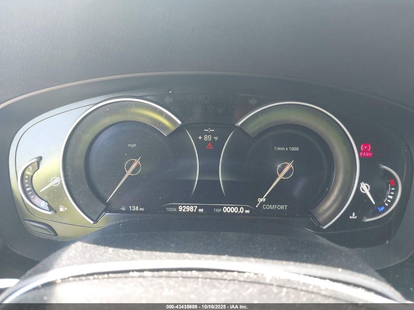 2019 BMW 530I xDrive VIN: WBAJA7C55KWW49596 Lot: 43435806