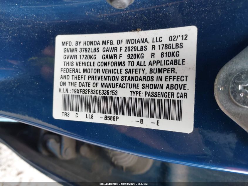 2004 Honda Civic Ex VIN: 1HGEM22984L059580 Lot: 43435900