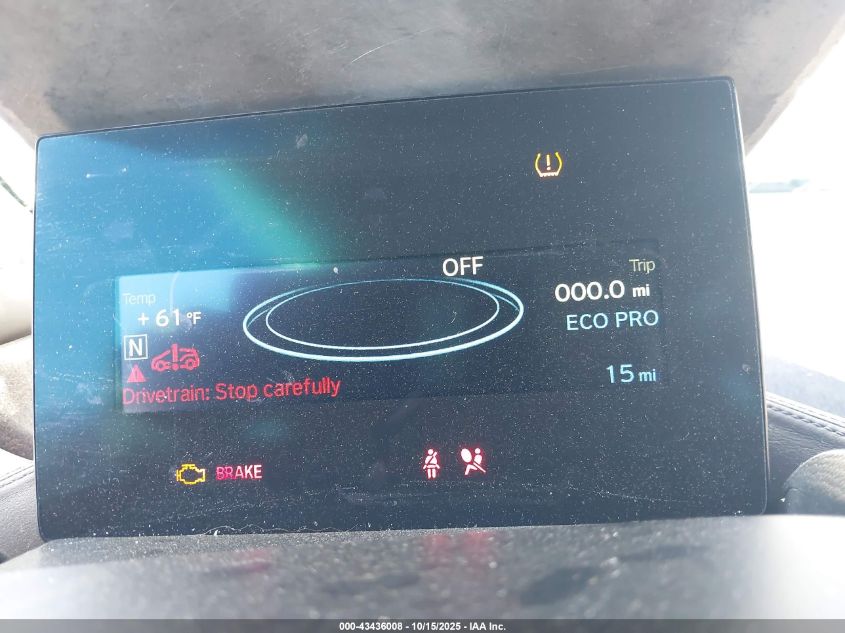 2016 BMW I3 Base W/Range Extender VIN: WBY1Z4C53GV507611 Lot: 43436008