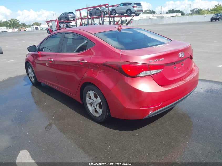 2015 Hyundai Elantra Se red sedan gasoline KMHDH4AE8FU279514 photo #4