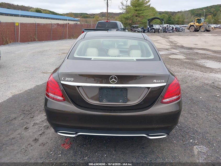 2017 Mercedes-Benz C 300 Luxury 4Matic VIN: 55SWF4KBXHU183661 Lot: 43436265