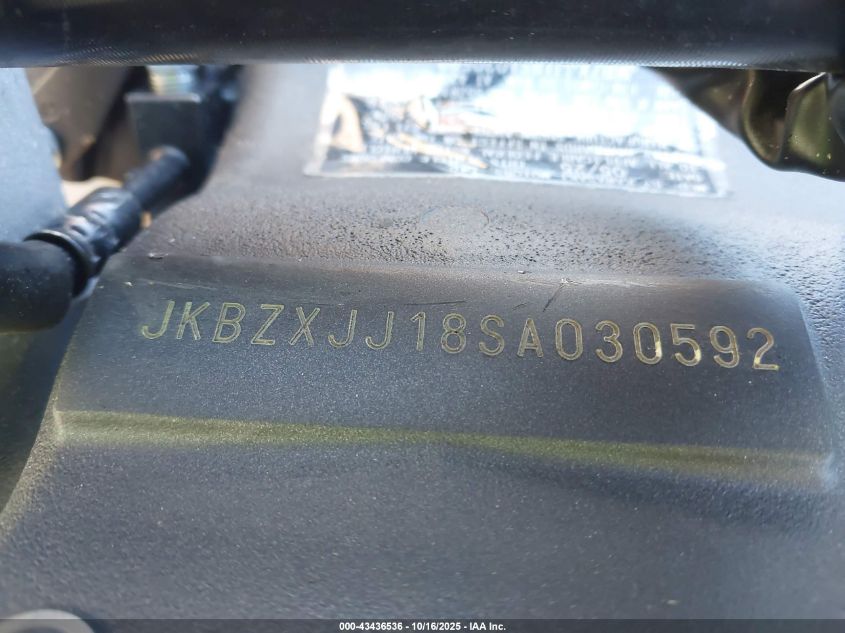 2025 Kawasaki Zx636 K VIN: JKBZXJJ18SA030592 Lot: 43436536