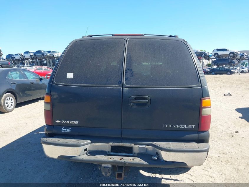 2001 Chevrolet Tahoe Lt VIN: 1GNEK13T41J206100 Lot: 43436686