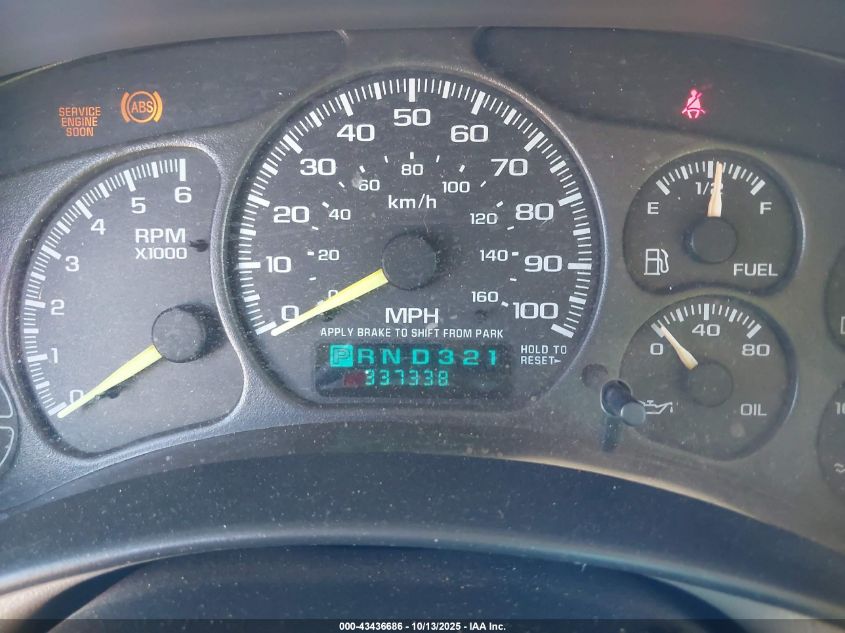 2001 Chevrolet Tahoe Lt VIN: 1GNEK13T41J206100 Lot: 43436686