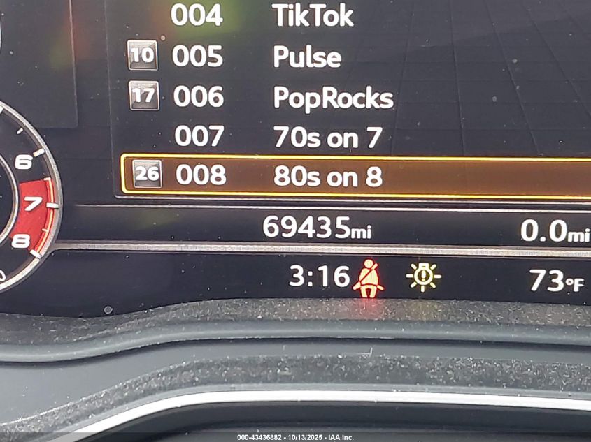 2019 Audi S5 3.0T Premium VIN: WAUB4CF55KA074641 Lot: 43436882