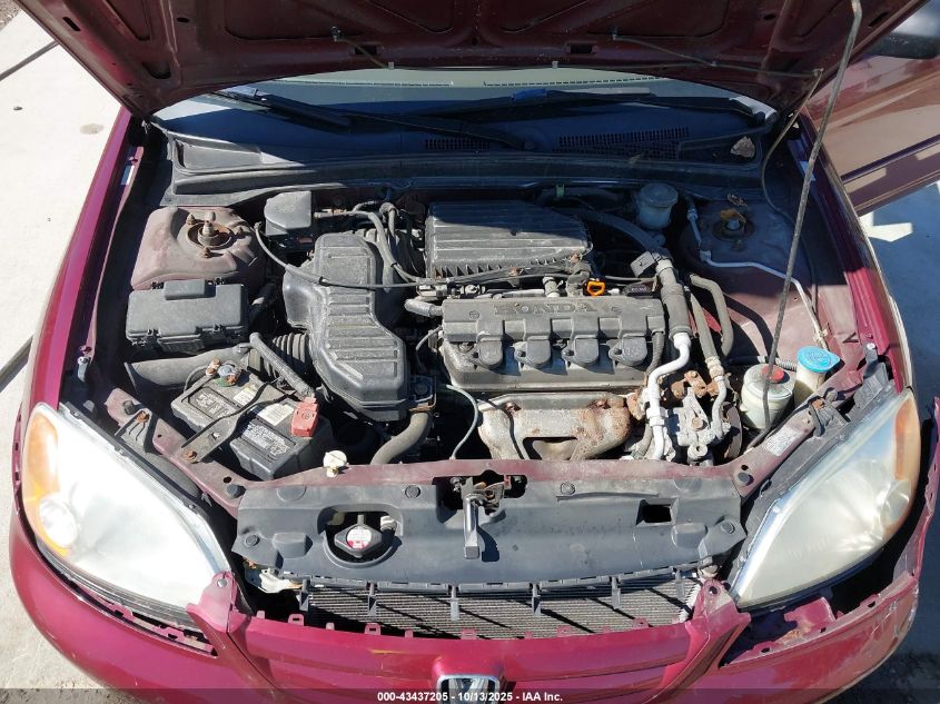 2003 Honda Civic Lx VIN: 2HGES16543H528666 Lot: 43437205