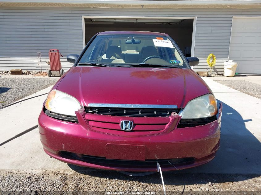 2003 Honda Civic Lx VIN: 2HGES16543H528666 Lot: 43437205