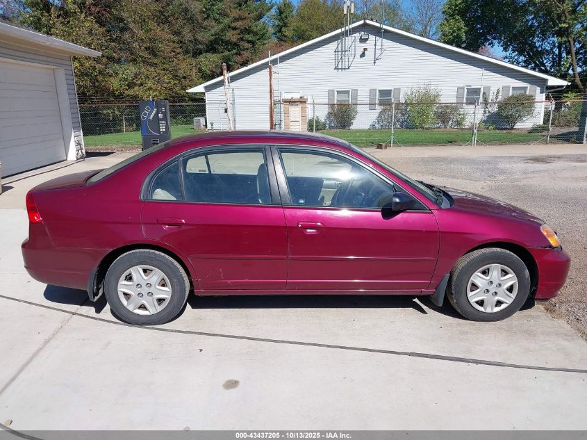 2003 Honda Civic Lx VIN: 2HGES16543H528666 Lot: 43437205
