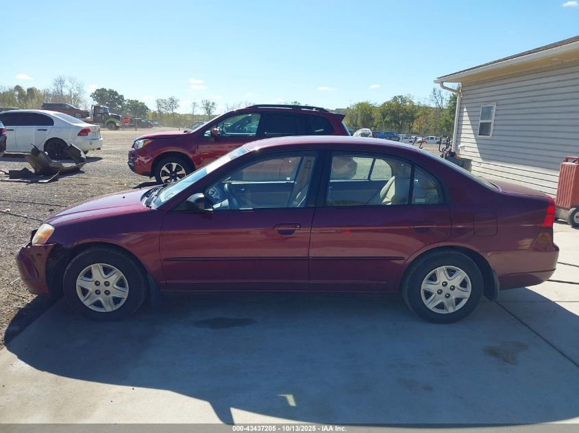 2003 Honda Civic Lx VIN: 2HGES16543H528666 Lot: 43437205