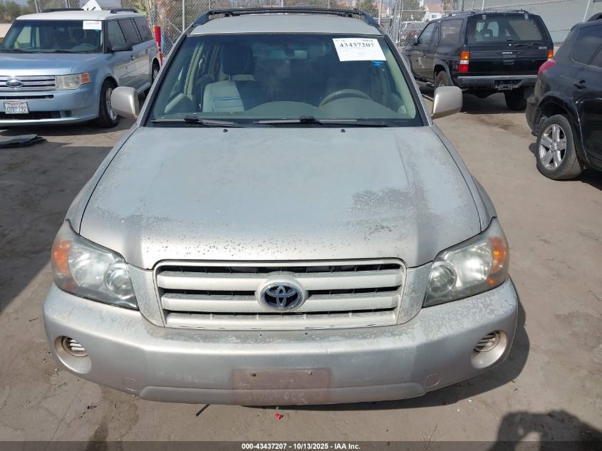 2005 Toyota Highlander V6 VIN: JTEDP21A850056139 Lot: 43437207