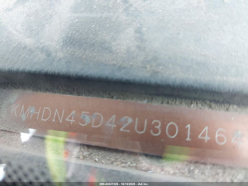 2002 Hyundai Elantra Gls VIN: KMHDN45D42U301464 Lot: 43437226