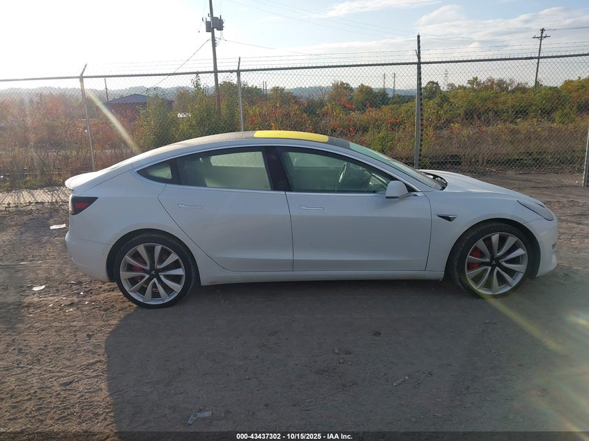 2018 Tesla Model 3 Long Range performance White Lot 111043437302 Vin 5YJ3E1EB2JF084369