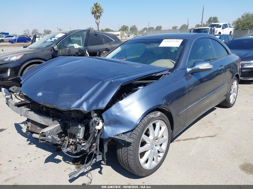 2007 Mercedes-Benz Clk 350 blue coupe gasoline WDBTJ56H37F211963 photo #3