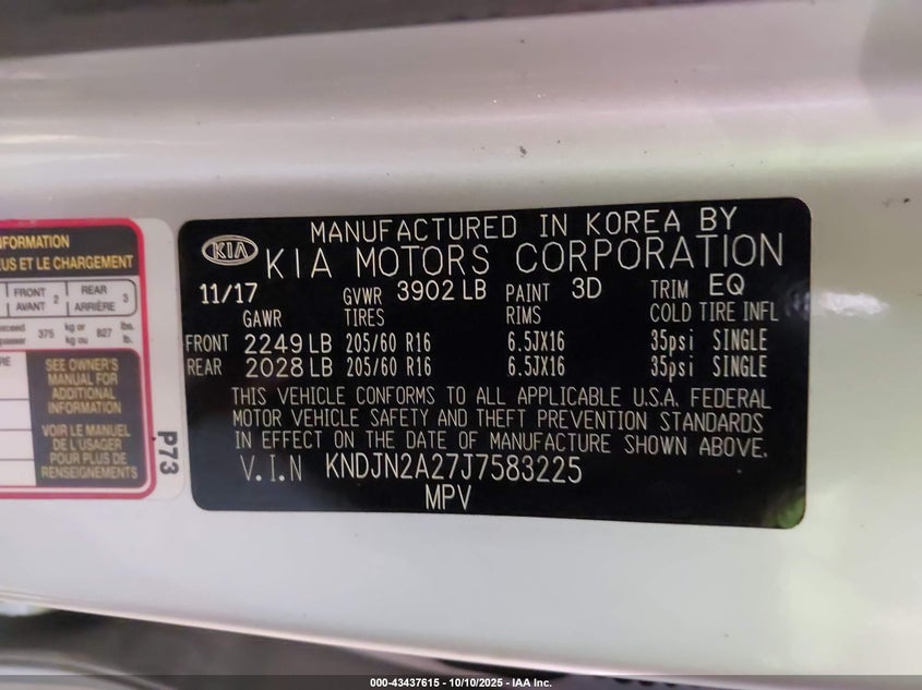 2018 KIA SOUL KNDJN2A27J7583225