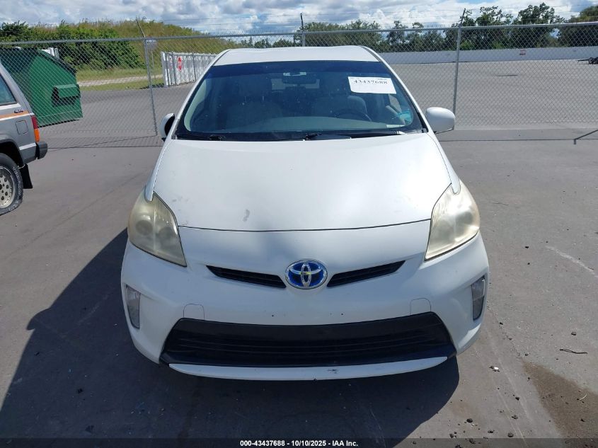 2012 Toyota Prius Two VIN: JTDKN3DU6C5395303 Lot: 43437688