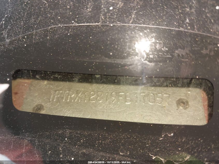 2009 Ford F-150 Stx/Xl/Xlt VIN: 1FTRX12819FB17057 Lot: 43438038