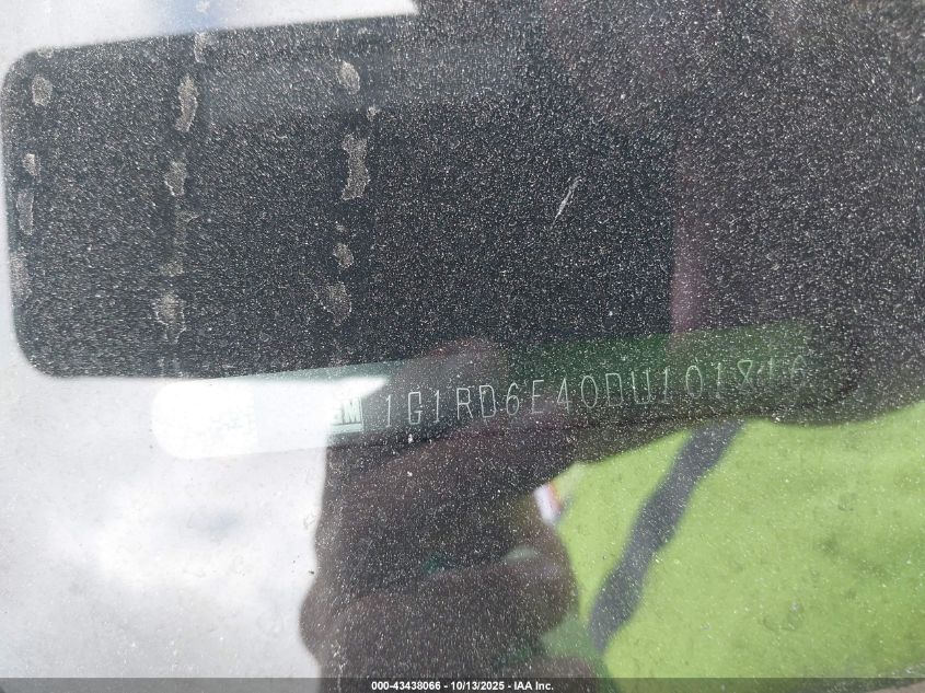 2013 Chevrolet Volt VIN: 1G1RD6E40DU101816 Lot: 43438066