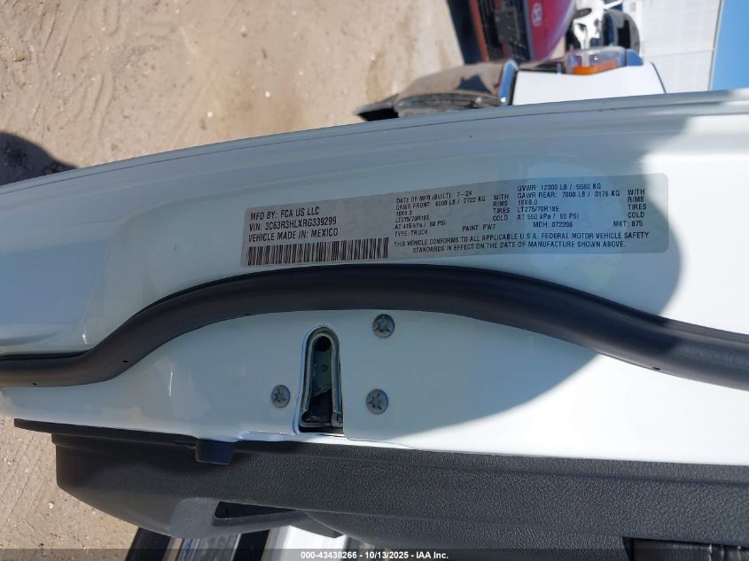 2024 Ram 3500 Big Horn 4X4 8' Box VIN: 3C63R3HLXRG339299 Lot: 43438266